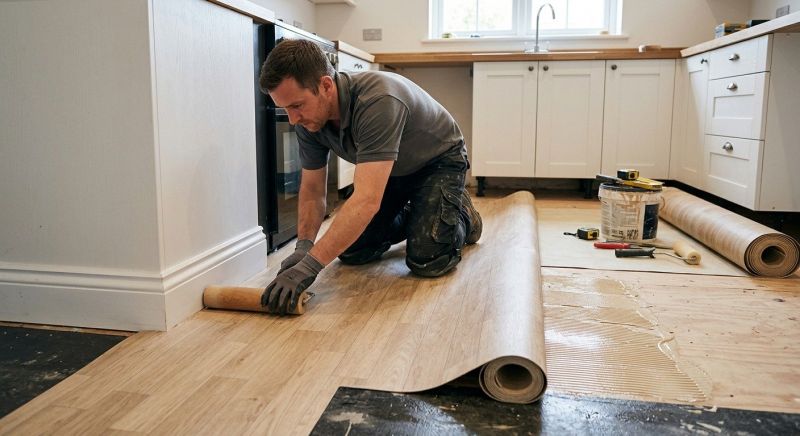 Sheet Linoleum Installation in Potomac, MD